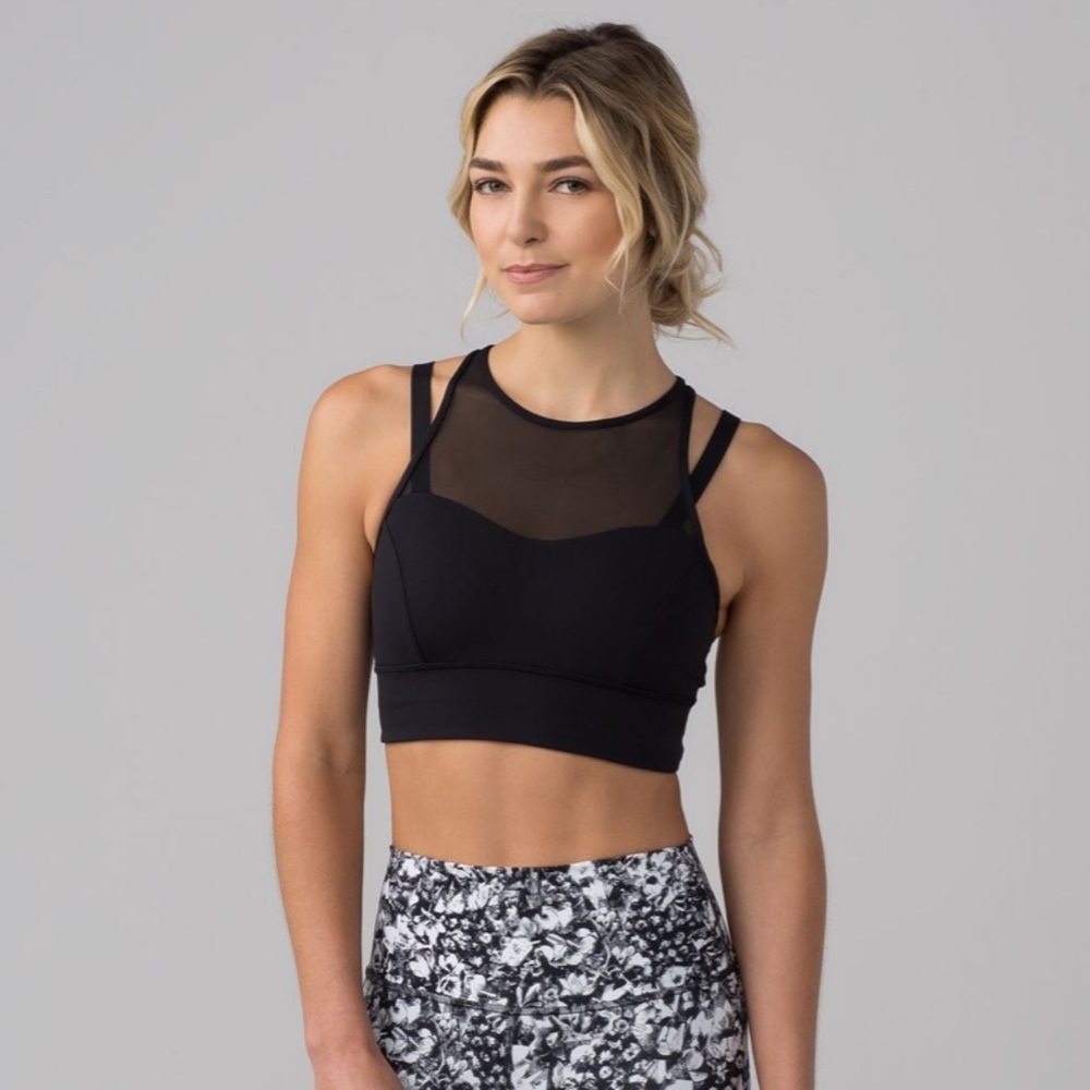 LULULEMON black double strap bra size 6